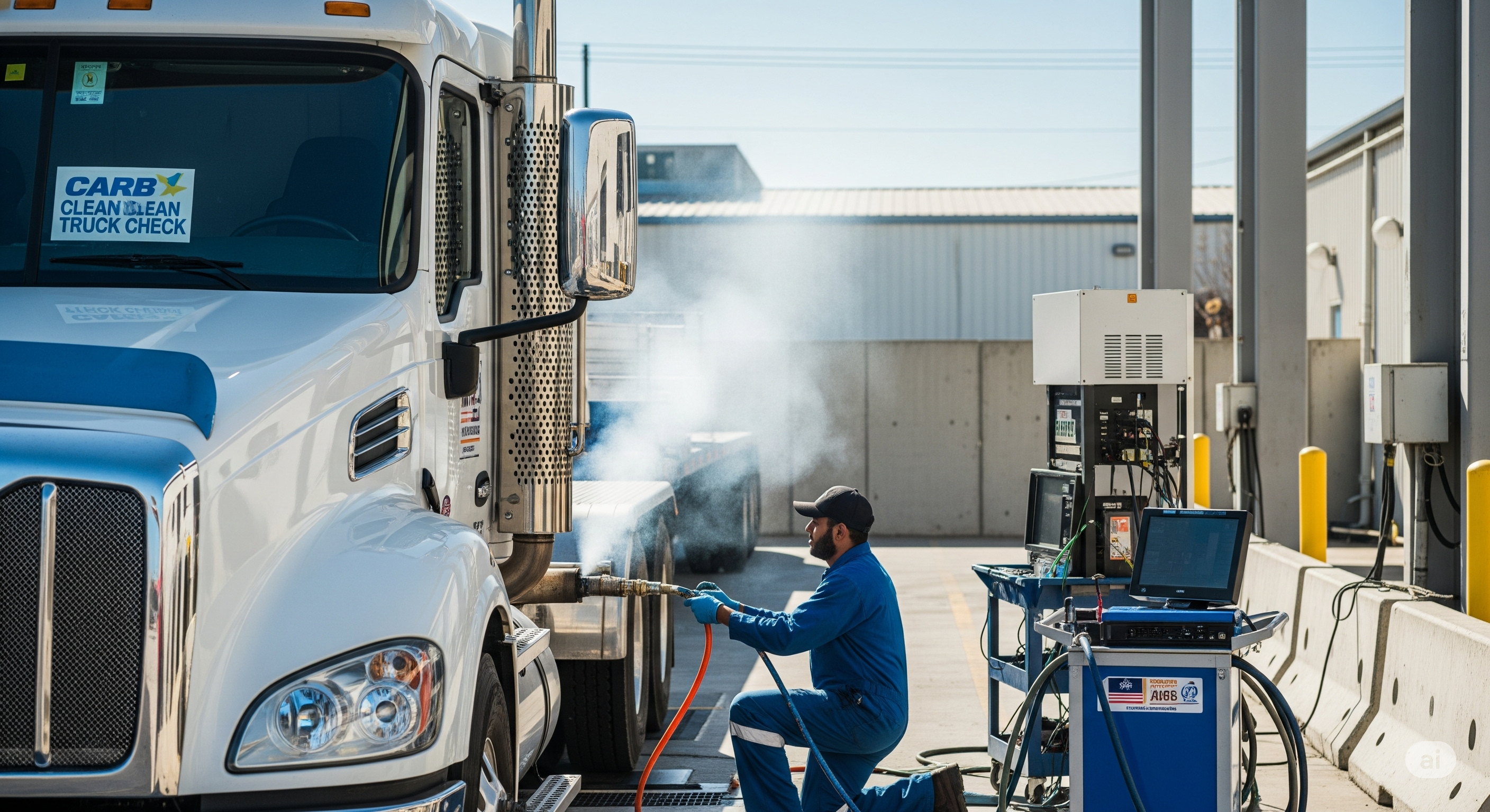 Mobile CARB Clean Truck Check emissions testing service in San Luis Obispo County